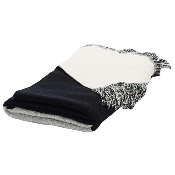 Safavieh 50 x 60 in. Buruma Throw, Black & Beige - THR242A-5060