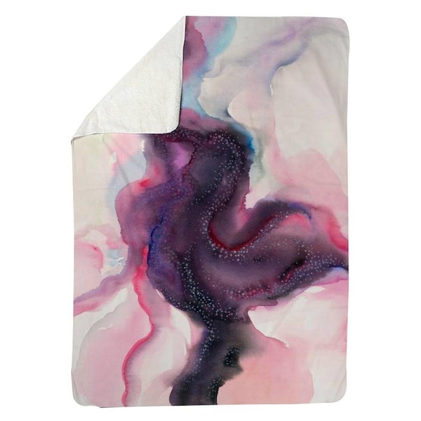 Begin Home Decor 60 x 80 in. Celestial Body-Sherpa Fleece Blanket - 5545-6080-AB87