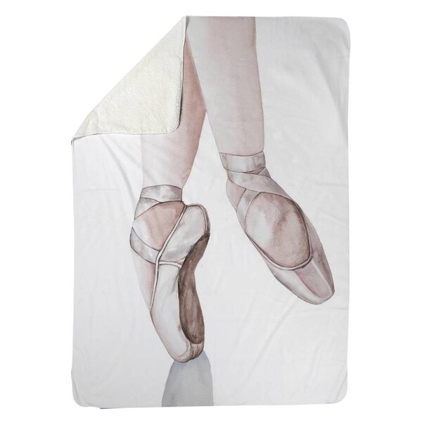 Kd Cuna 60 x 80 in. Ballerina Feet-Sherpa Fleece Blanket - KD2788934