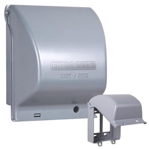 Raco Raco MX6200 Gray 2 Gang Metal Outlet Cover - 167094