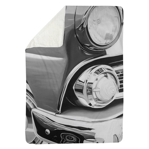 Kd Cuna 60 x 80 in. Beautiful Old Car-Sherpa Fleece Blanket - KD3329031
