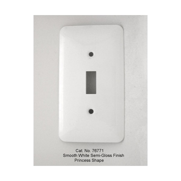 Mulberry Number of Gangs: 1 Steel, Semi-Gloss Finish, White - 76771