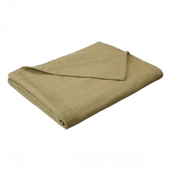 Impressions Impressions BLANKET-MET TW SG Twin & Twin XL Cotton Blanket - Metro; Sage - BLANKET_MET TW SG
