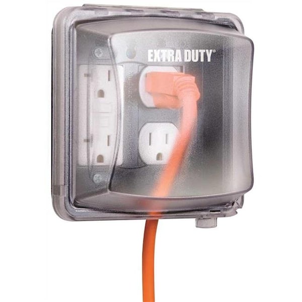 Hubbell Taymac Hubbell Taymac Mm2420C Taymac Extra Duty 55-In-1 Weatherproof While-In-Use Outlet Cover  Two Gang  Clear - 3570137