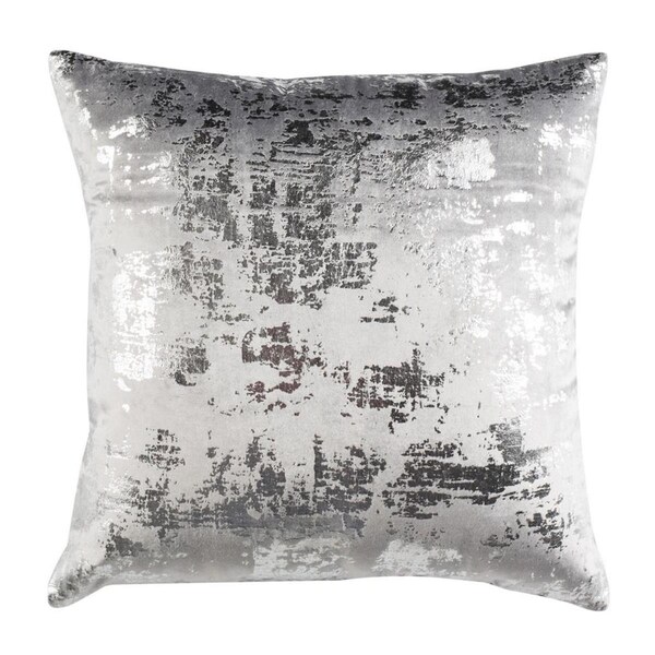 Safavieh 18 x 18 in. Edmee Metallic Pillow, Light Grey & Silver - PLS881B-1818