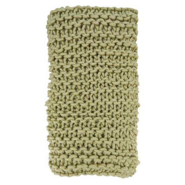Doba-Bnt 50 x 60 in. Chunky Knit Oblong Throw Blanket, Natural - SA3192902