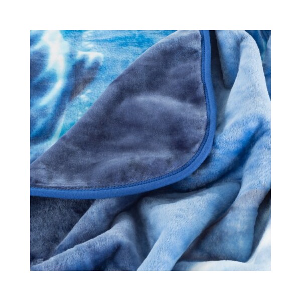 Hastings Home Hastings Home 8 pound Fleece Blanket with Ocean Dolphins Pattern for Sofa bed (74 inch x 91 inch) - 880857JPK