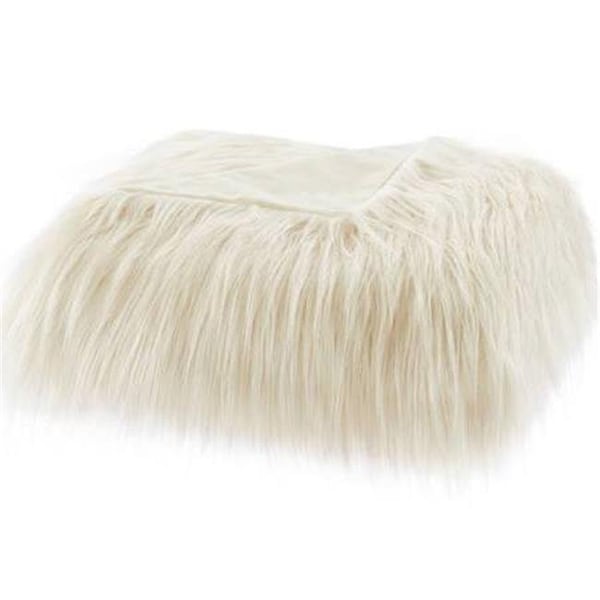 Madison Park Madison Park MP50-4826 50 x 60 in. Faux Fur Throw; Ivory - MP50-4826