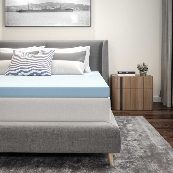 Flash Furniture Capri Comfortable Sleep 3 inch Cooling Gel Mattress Topper with CertiPUR-US Certified Memory Foam - King - MR-M35-3-K-GG