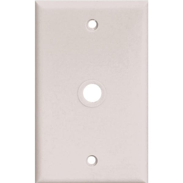 Eaton Wiring Devices PJ11 Wallplate, 4-1/2 in L, 2-3/4 in W, 1 -Gang, Polycarbonate, White, High-Gloss - PJ11W