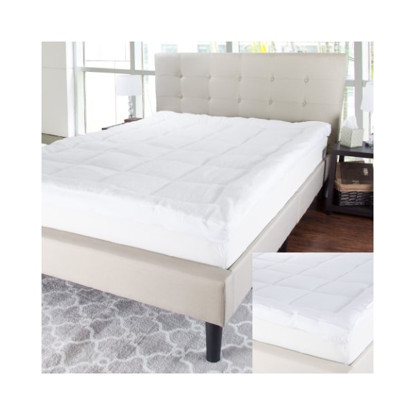 Hastings Home Hastings Home Reversible Down Alternative Topper with Sherpa - King - 185535GVE