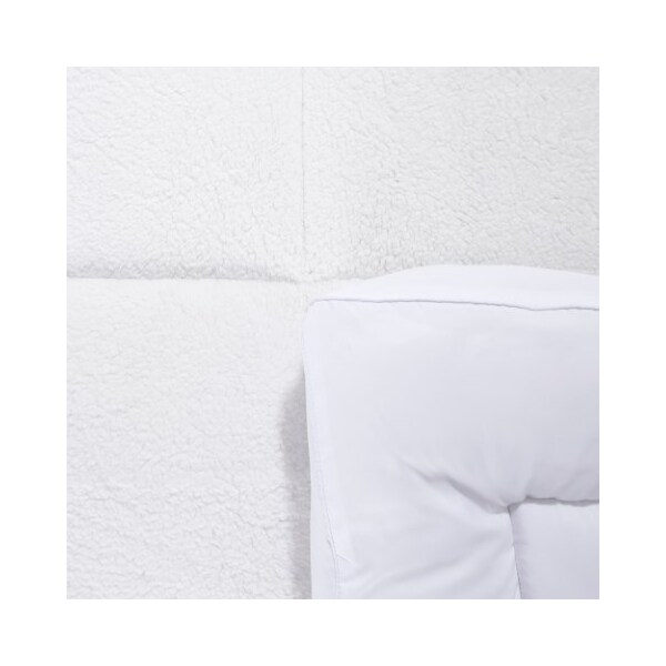 Hastings Home Hastings Home Reversible Down Alternative Topper with Sherpa - King - 185535GVE