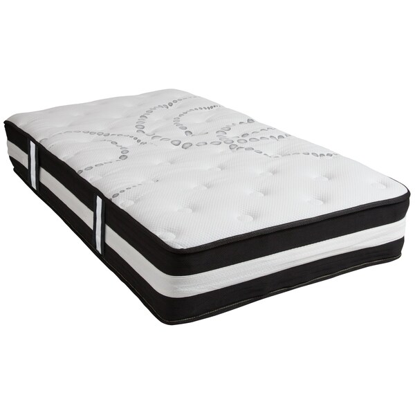 Flash Furniture 12" Hybrid Mattress, Twin Mattress in a Box - CL-E230P-R-T-GG