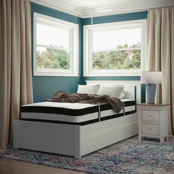 Flash Furniture 12" Hybrid Mattress, Twin Mattress in a Box - CL-E230P-R-T-GG