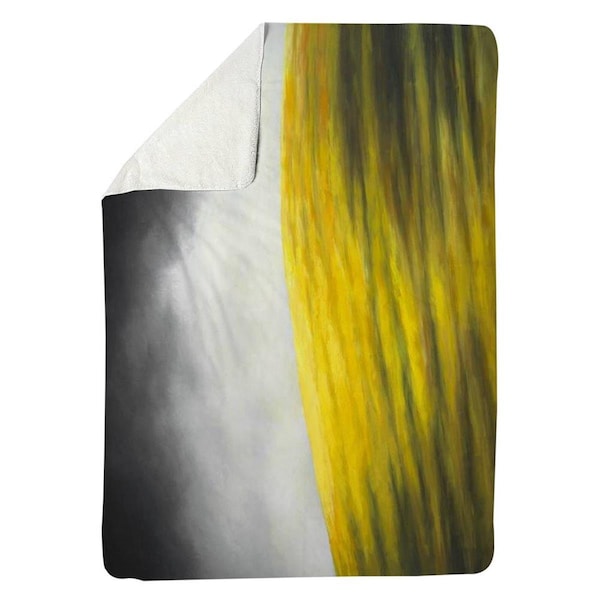 Kd Cuna 60 x 80 in. Yellow Hill-Sherpa Fleece Blanket - KD2789793