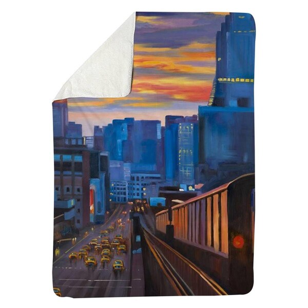 Kd Cuna 60 x 80 in. Subway In New-York City-Sherpa Fleece Blanket - KD2791000