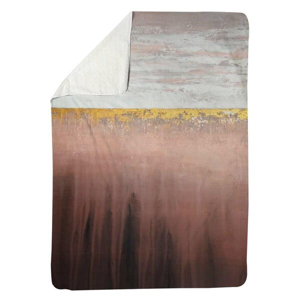 Kd Cuna 60 x 80 in. Golden Pink-Sherpa Fleece Blanket - KD2787946