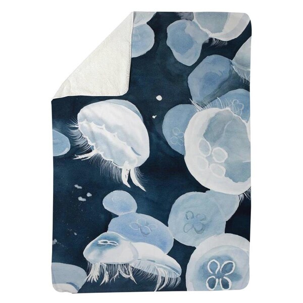 Kd Cuna 60 x 80 in. Jellyfishs-Sherpa Fleece Blanket - KD2788579