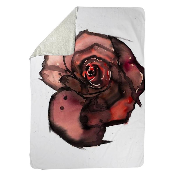 Kd Cuna 60 x 80 in. Dark Rose-Sherpa Fleece Blanket - KD2789920