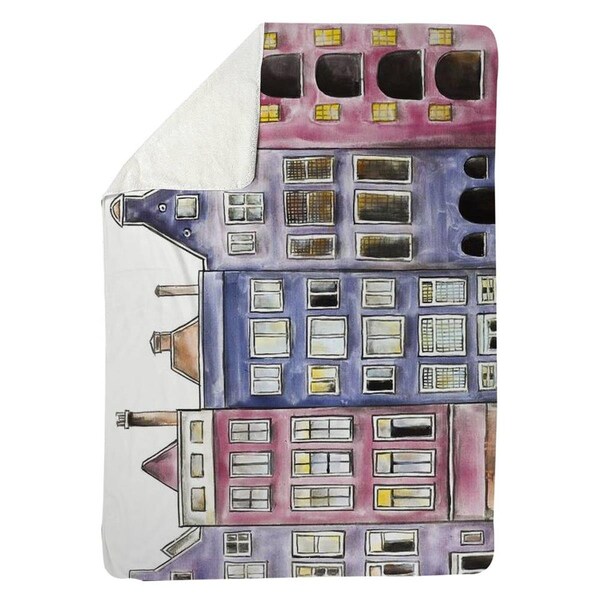 Kd Cuna 60 x 80 in. Old Historic Houses Amsterdam-Sherpa Fleece Blanket - KD2790998