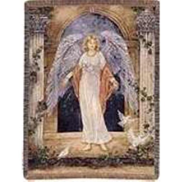 Manual Woodworkers & Weavers Manual Woodworkers & Weavers 94519 Throw-Guardian Angel - ATLGA