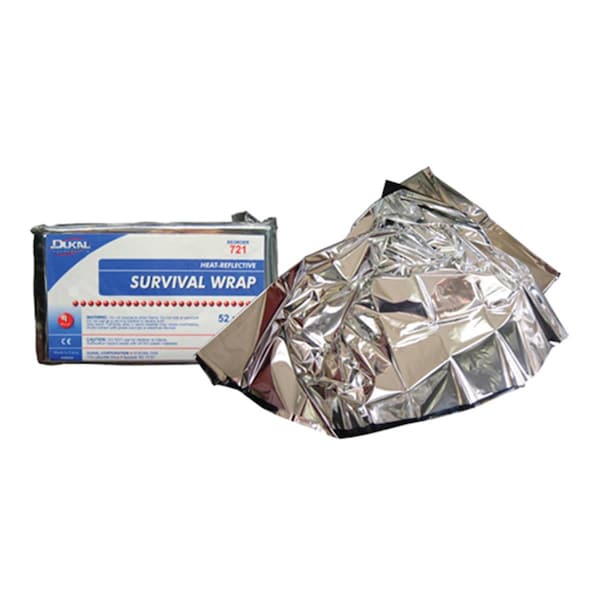 Dukal DDI 1303840 Dukal Survival Wrap Blanket Silver 52-inch x 84-inch, 250PK - 721