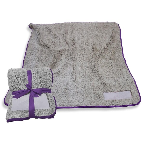 Logo Chair Plain Purple Trim Frosty Fleece Blanket - 001-25F-PURPLE
