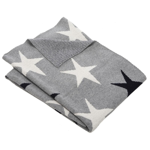 Safavieh 32 x 40 in. Star Blanket, Grey - BBY1004A-3240