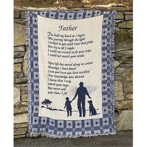 Manual Woodworkers & Weavers Manual Woodworkers and Weavers AFATHE Father You Held 2 Layer Throw Blanket Fashionable Jacquard Woven 46 X 60 in. - AFATHE