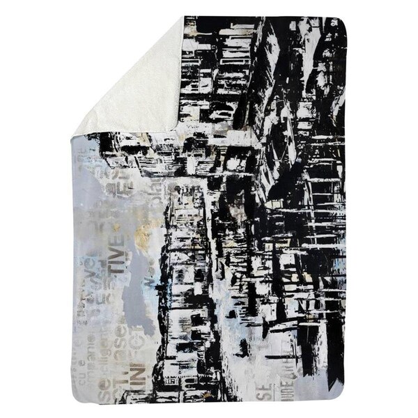Kd Cuna 60 x 80 in. Abstract Venise Port-Sherpa Fleece Blanket - KD3337956