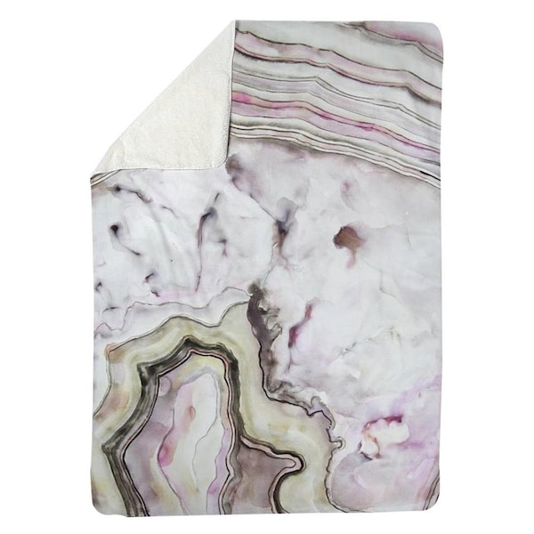 Begin Home Decor 60 x 80 in. Agate-Sherpa Fleece Blanket - 5545-6080-MN2