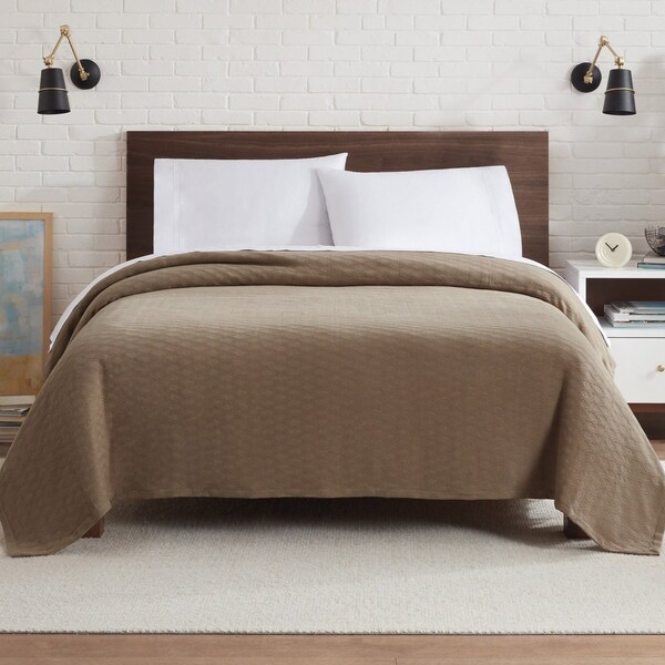 Monarch Brands Aston & Arden Tencel Blanket - Queen, Taupe - P-BKT-TNC-QN-TP