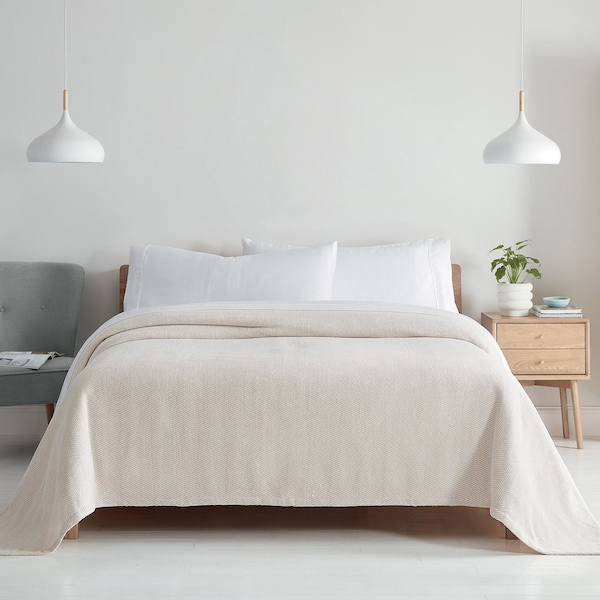 Monarch Brands Aston & Arden Chenille Blanket - King, Tan - P-BLT-CHN-KG-TN