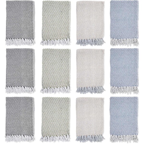 Monarch Brands Common Ground Throw Blankets, 50in x 70in, Patterned , Diagonal, 12PK - THROW-DIAG-50X70-CS