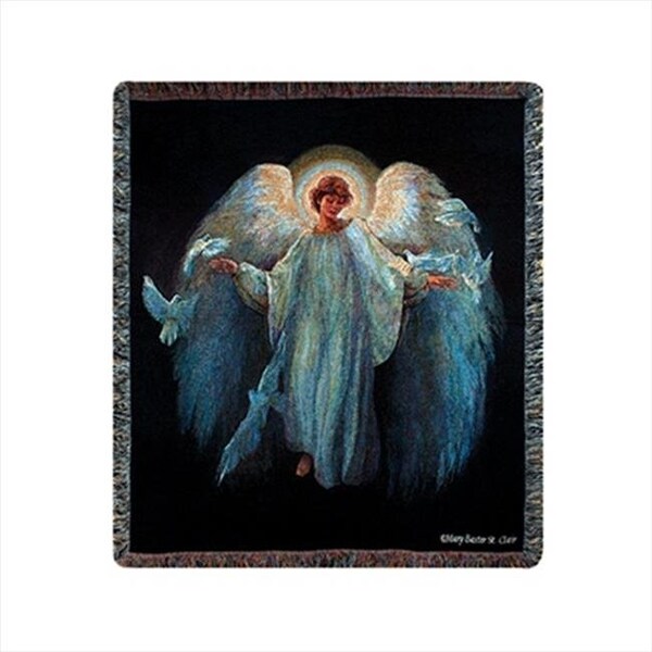 Manual Woodworkers & Weavers Manual Woodworkers and Weavers ATMOP Messenger Of Peace Tapestry Throw Blanket Fashionable Jacquard Woven 50 X 60 in. - ATMOP