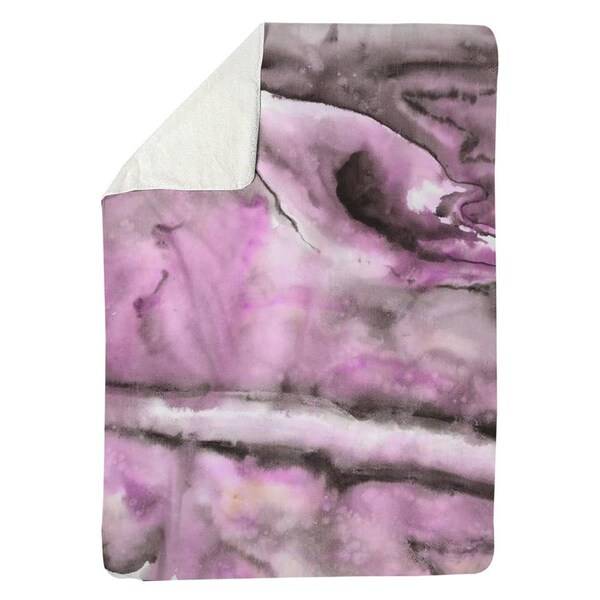 Begin Home Decor 60 x 80 in. Purple-Sherpa Fleece Blanket - 5545-6080-AB100