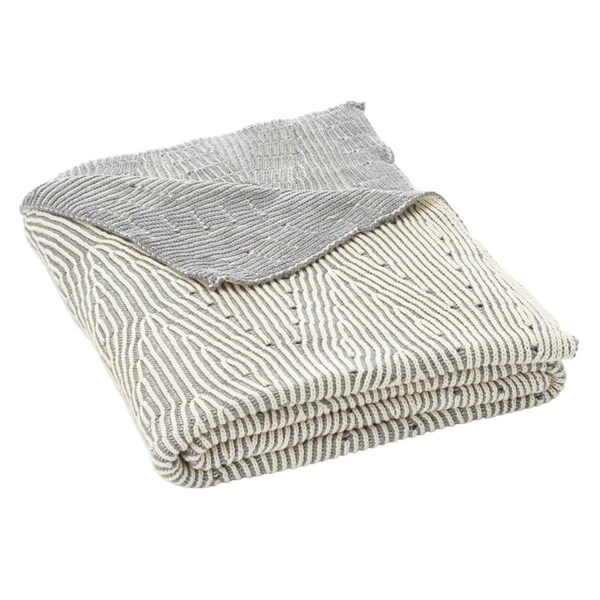 Safavieh Kappa Throw Blanket, Grey & White - THR223A-5060