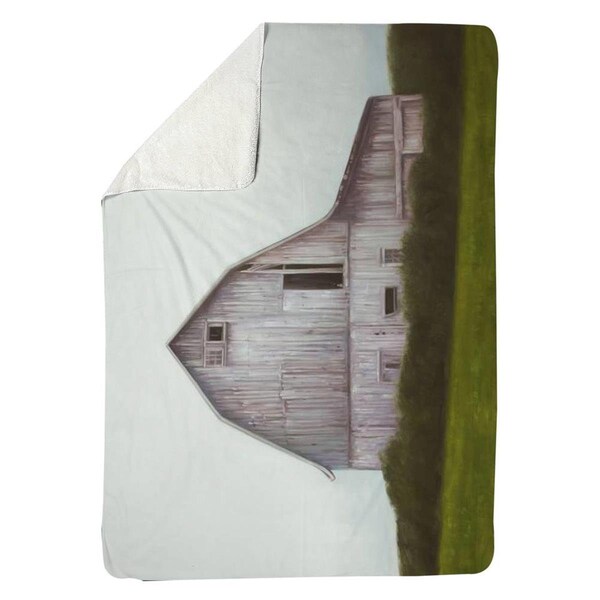 Begin Home Decor 60 x 80 in. Rustic Barn-Sherpa Fleece Blanket - 5545-6080-AR3