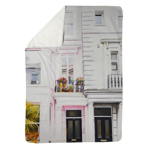 Kd Cuna 60 x 80 in. West Coast Houses-Sherpa Fleece Blanket - KD3339451