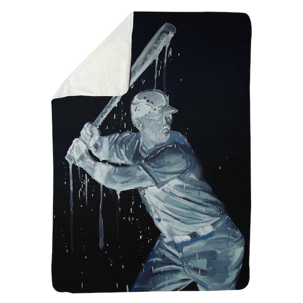 Kd Cuna 60 x 80 in. Baseball Player-Sherpa Fleece Blanket - KD2786025