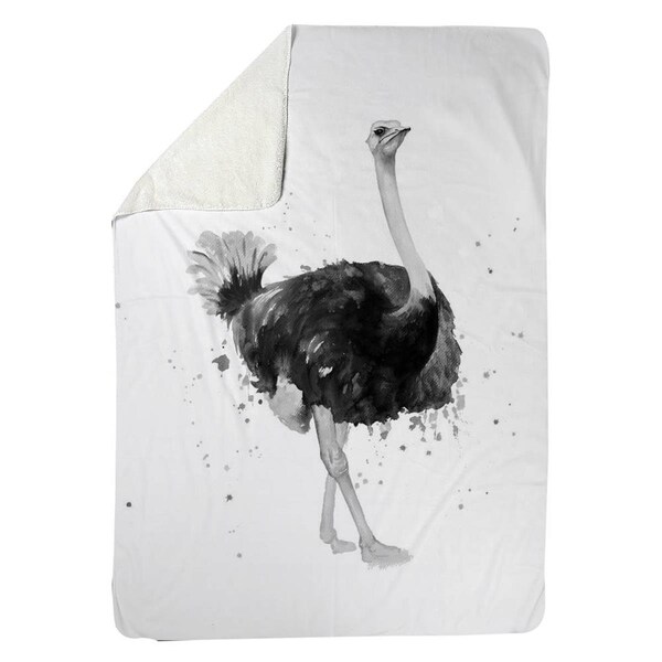 Kd Cuna 60 x 80 in. Proud Ostrich-Sherpa Fleece Blanket - KD2786143