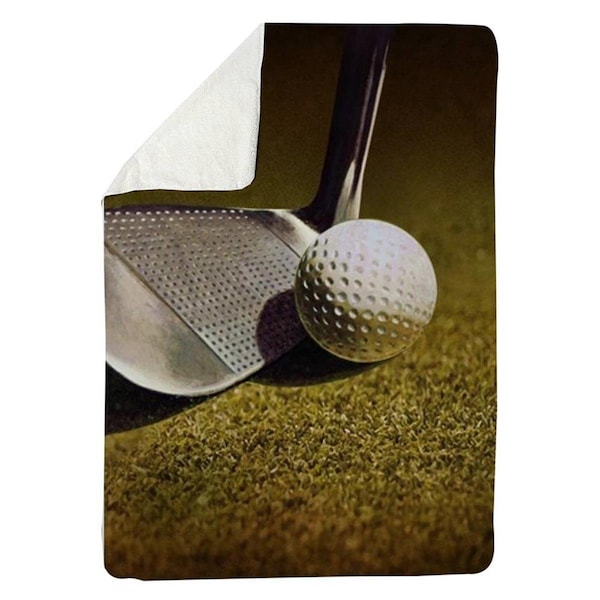 Kd Cuna 60 x 80 in. Golf Closeup-Sherpa Fleece Blanket - KD2789892