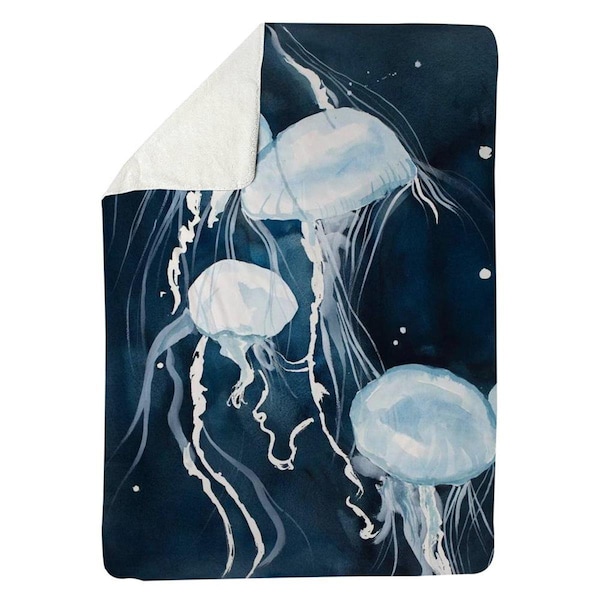 Begin Home Decor 60 x 80 in. Medusa-Sherpa Fleece Blanket - 5545-6080-AN407