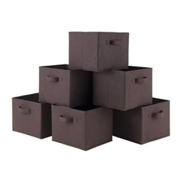 Rlm Distribution Capri Set of 6 Foldable Chocolate Fabric Baskets - HO123116