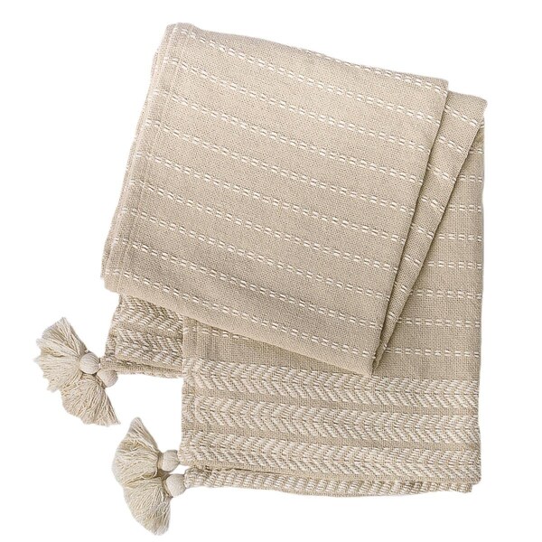 Peking Handicraft 50 x 60 in. Gideon Oyster Throw Blanket - 21PK977C5060