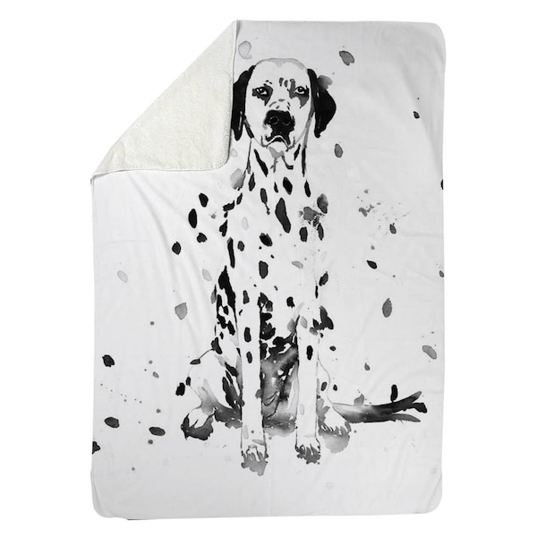 Kd Cuna 60 x 80 in. Dalmatian Dog-Sherpa Fleece Blanket - KD2791058