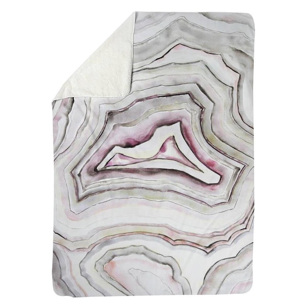 Begin Home Decor 60 x 80 in. Geode-Sherpa Fleece Blanket - 5545-6080-MN3