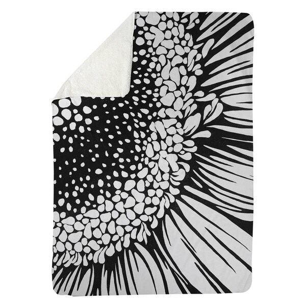 Kd Cuna 60 x 80 in. Gerbera Flower-Sherpa Fleece Blanket - KD2787542
