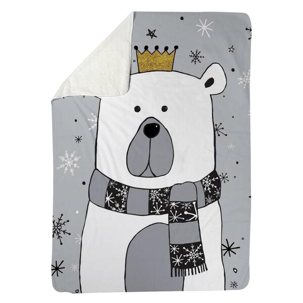 Kd Cuna 60 x 80 in. Beautiful Bear-Sherpa Fleece Blanket - KD3331583