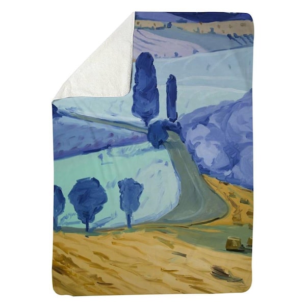 Kd Cuna 60 x 80 in. Tuscany Field-Sherpa Fleece Blanket - KD2785845